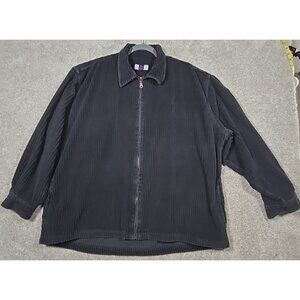 Vintage Wide Whale Corduroy Jacket Full Zip St. Durand Charcoal Gray Men's XL